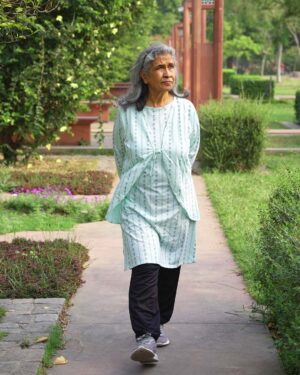 Layered Bloom T-shirt Kurta Jacket Set (T-shirt Printed Kurta with Stitched Jacket and Pant Set)